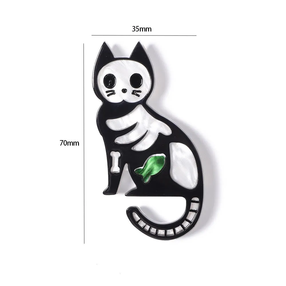 Halloween Handmade Petite Cat Acrylic Brooch sold by FloralTrip product image thumbnail 5