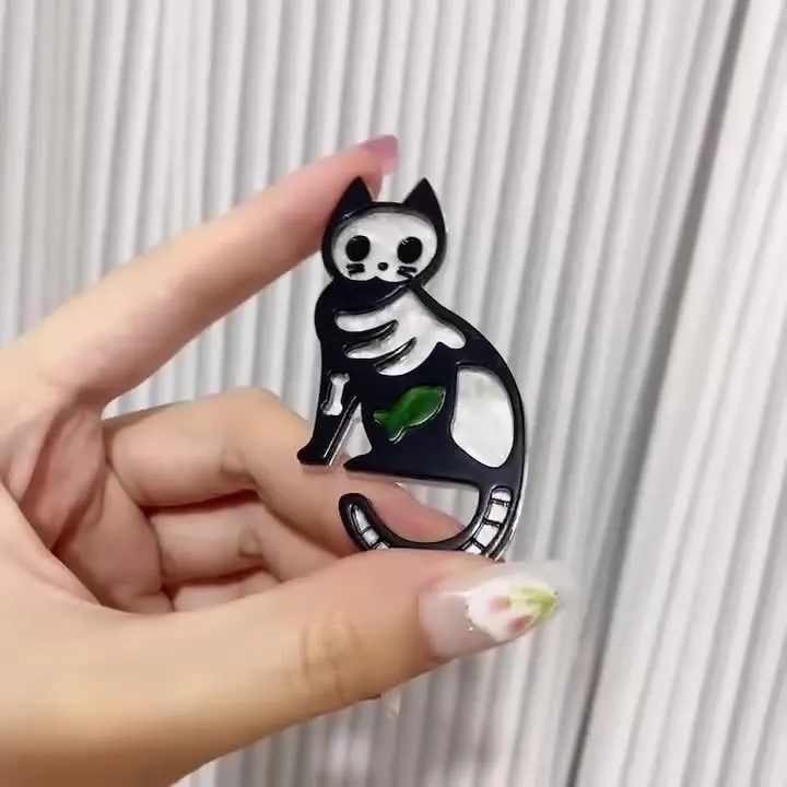 Halloween Handmade Petite Cat Acrylic Brooch sold by FloralTrip product image thumbnail 3