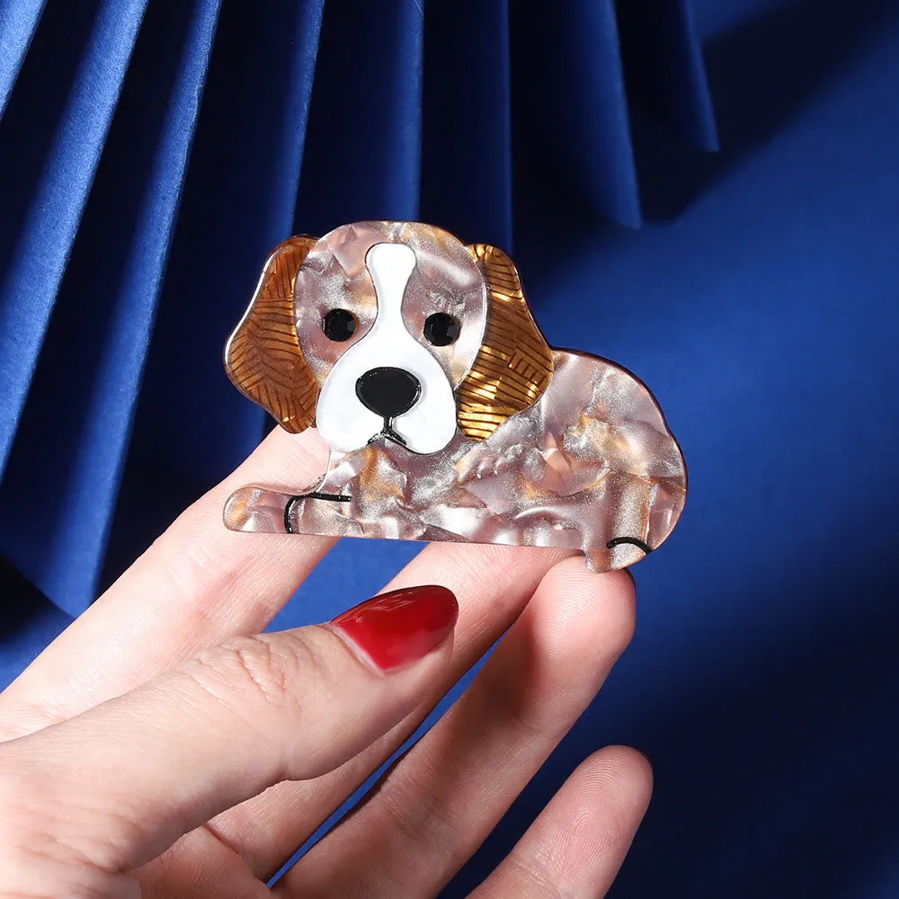 Handmade Cute Little Dog Acrylic Brooch sold by FloralTrip product image thumbnail 3