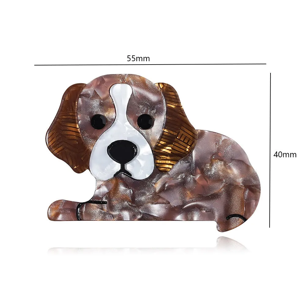 Handmade Cute Little Dog Acrylic Brooch sold by FloralTrip product image thumbnail 5
