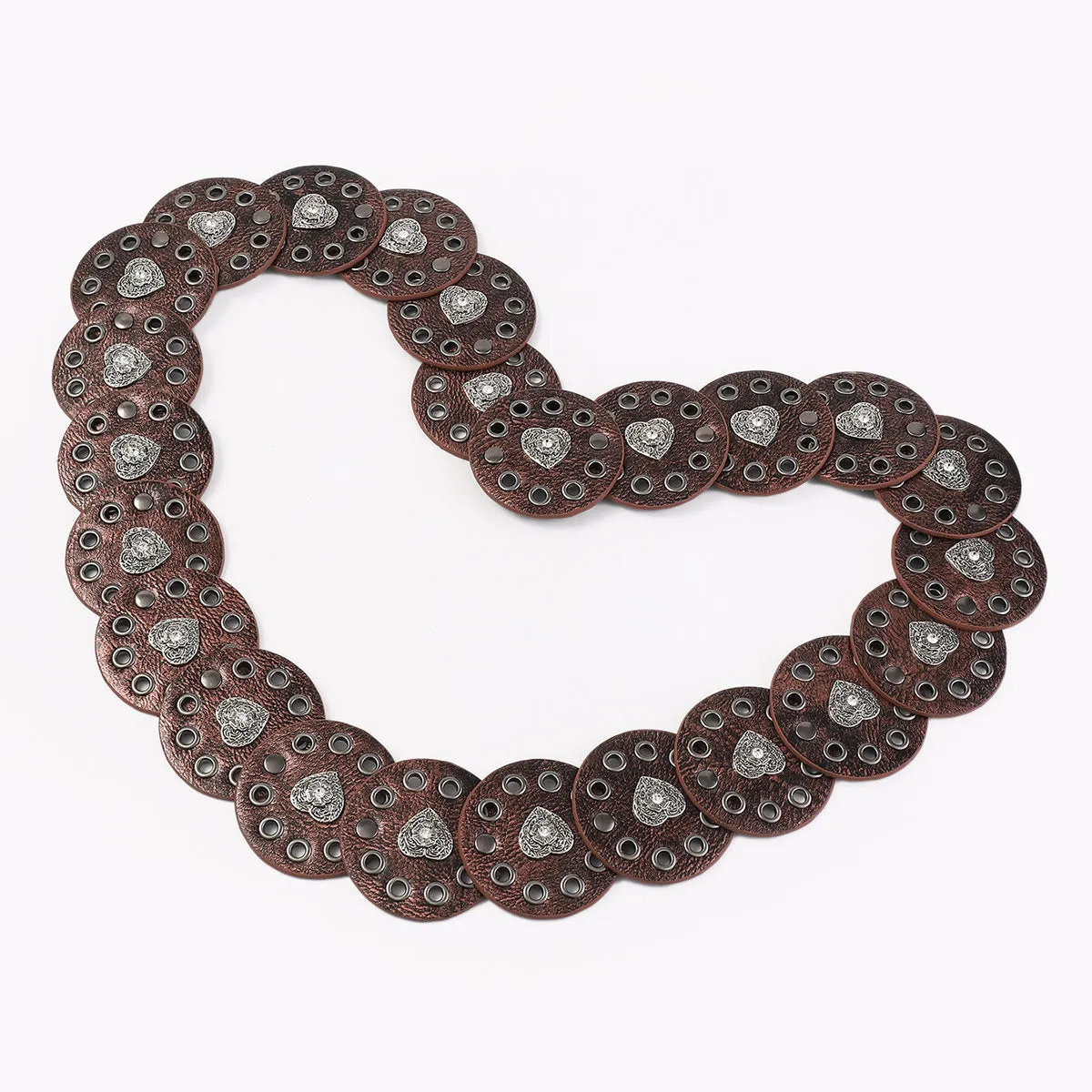 Black&Reddish Brown Exquisite Round Hollow Women's Leather Belt sold by FloralTrip product image thumbnail 4