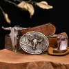 Antique Silver Bull DIY Hidden Knife Belt Buckle Cross Necklace Bundle Set sold by FloralTrip