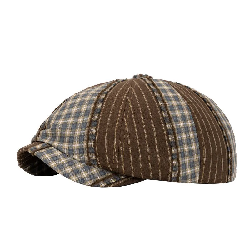 Retro Fashion Color Blocked Beret Suitable For Spring And Summer sold by FloralTrip