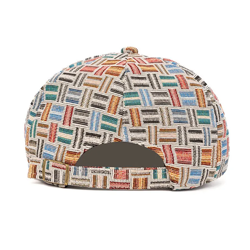Artistic Retro Colored Jacquard Checkered Beret Hat sold by FloralTrip product image thumbnail 5