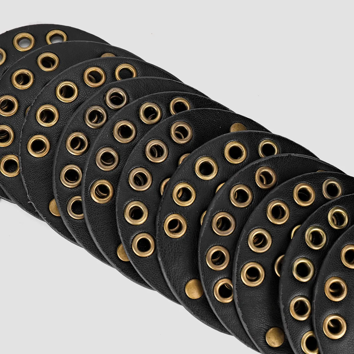 Retro Western Style Exaggerated Circular Hollow Women's Leather Belt sold by FloralTrip product image thumbnail 4