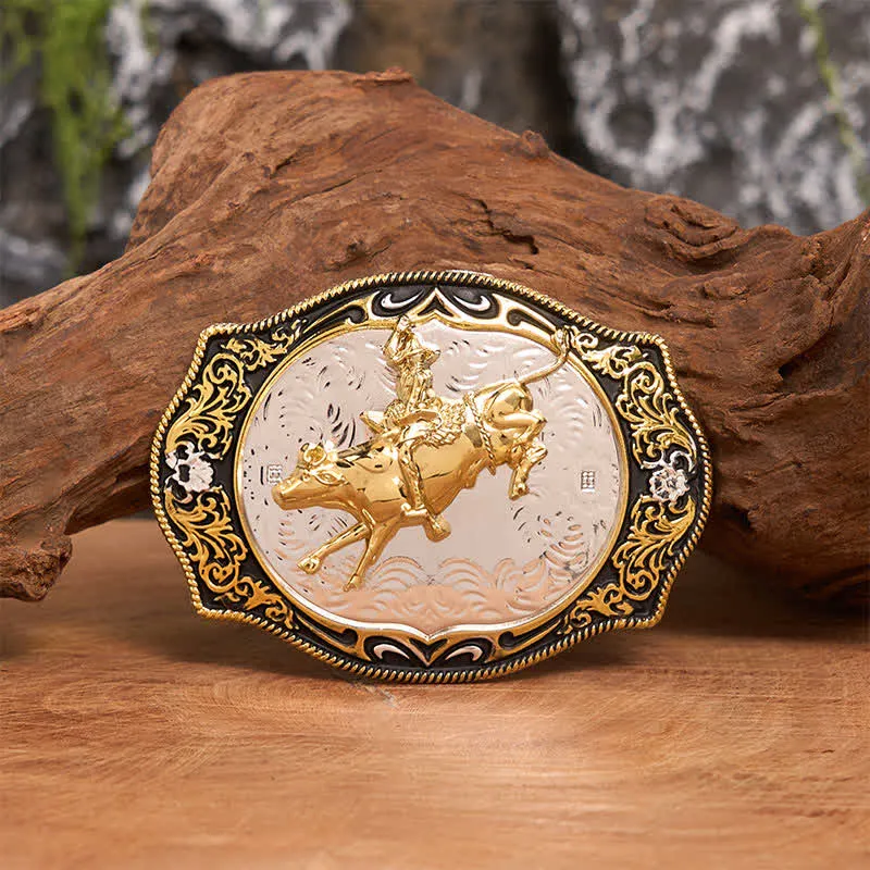 Gold & Black DIY Western Horse Riding Knight Cowboy Buckle Leather Belt sold by FloralTrip