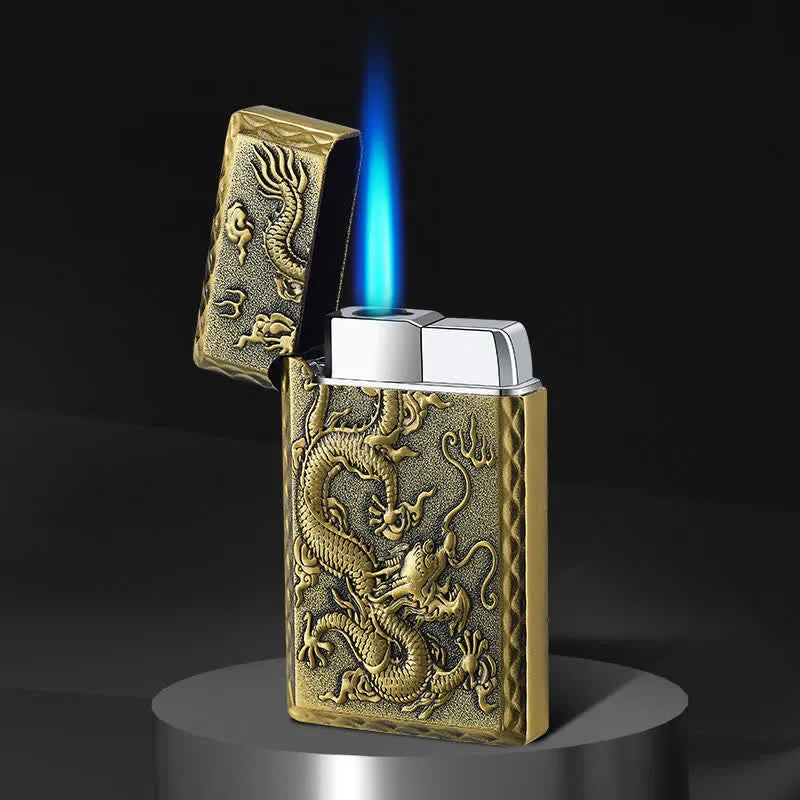 Dragon Embossed Single Jet Flame Refillable Butane Lighter sold by FloralTrip