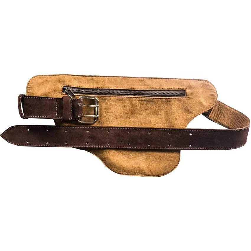 Unisex Retro Phone-Storage Button Leather Belt Bag sold by FloralTrip product image thumbnail 4