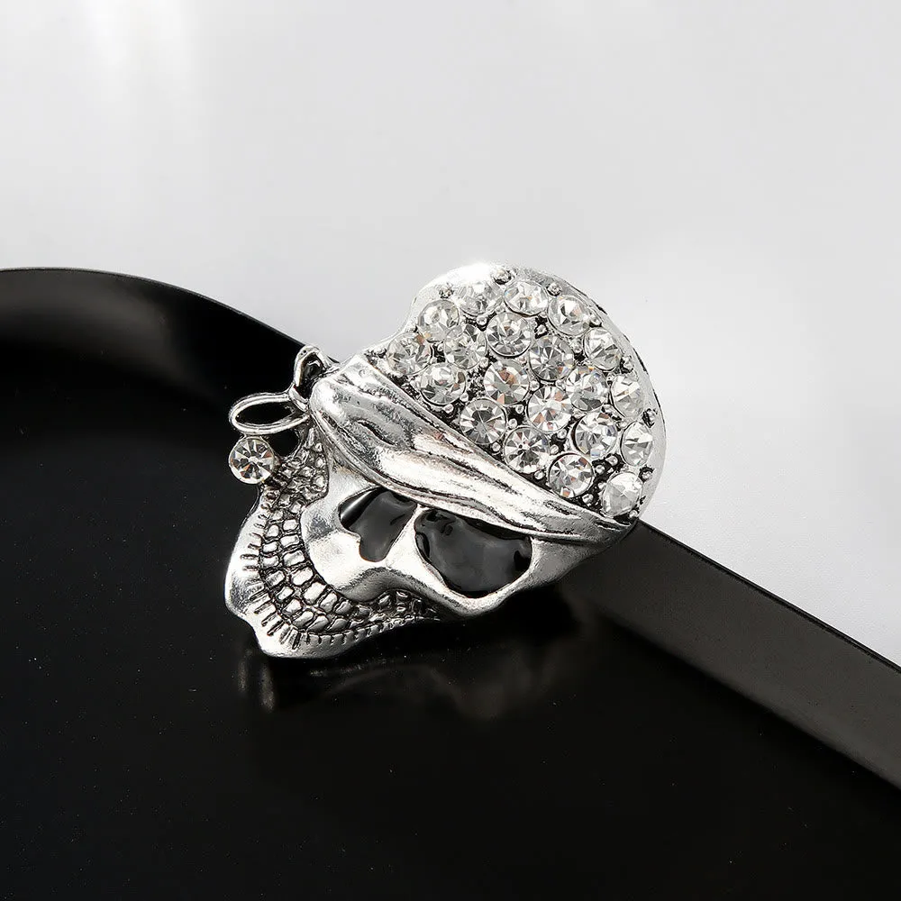 Halloween Funny Diamond Pirate Skull Brooch Accessory sold by FloralTrip product image thumbnail 5