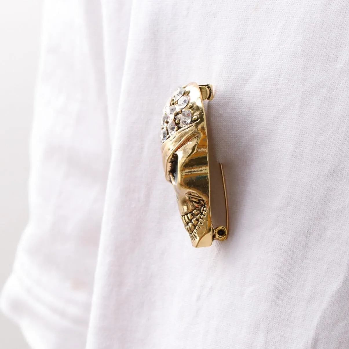 Halloween Funny Diamond Pirate Skull Brooch Accessory sold by FloralTrip product image thumbnail 2