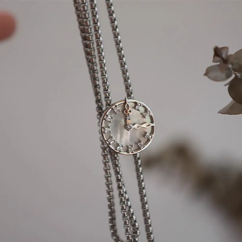 Unisex Vintage Silver Stationary Clock Design Bolo Tie sold by FloralTrip product image thumbnail 4