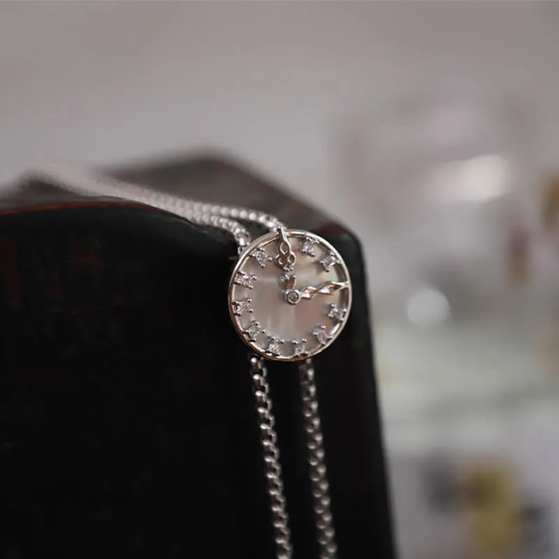 Unisex Vintage Silver Stationary Clock Design Bolo Tie sold by FloralTrip product image thumbnail 2