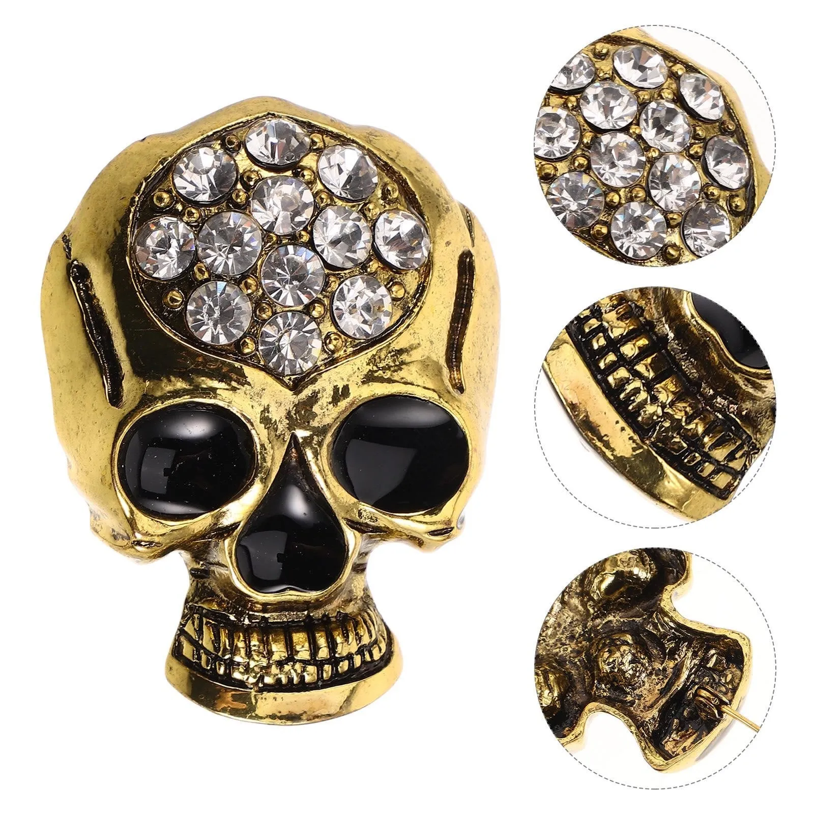 Halloween Rhinestone Exquisite Skull Brooch Accessory sold by FloralTrip product image thumbnail 5