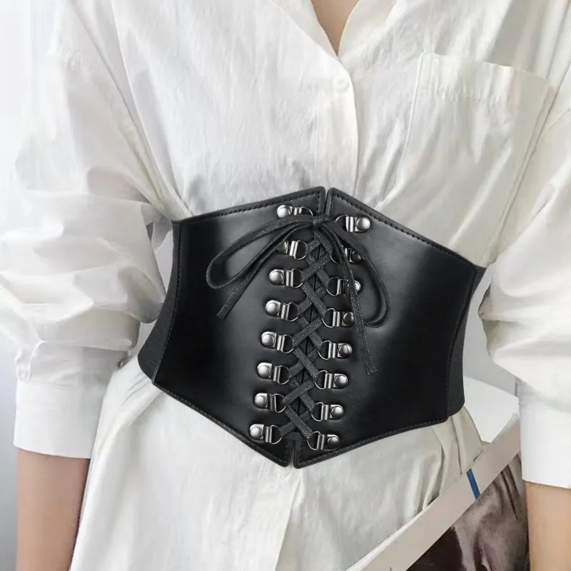 Black Women's Stylish Buckle & Strap Corset Belt sold by FloralTrip