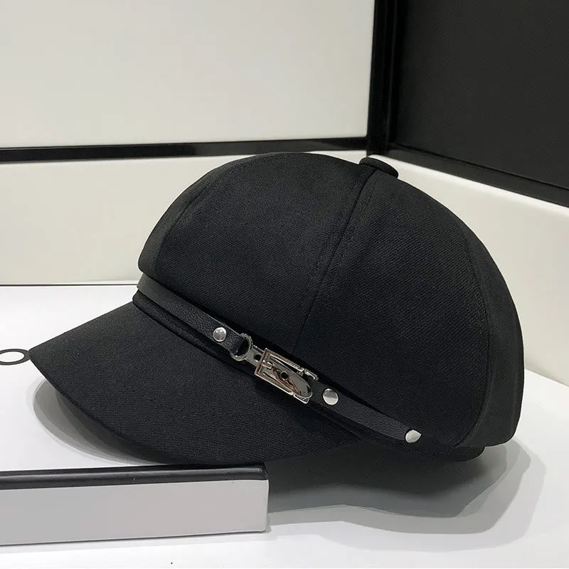 Creative Brim Buckle Women's Winter Beret Hat sold by FloralTrip product image thumbnail 3