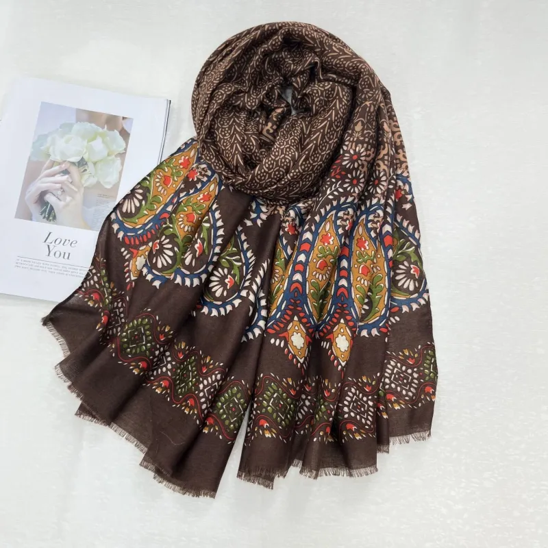 Ethnic Style Cashew Print Summer Sunscreen Women's Scarf sold by FloralTrip