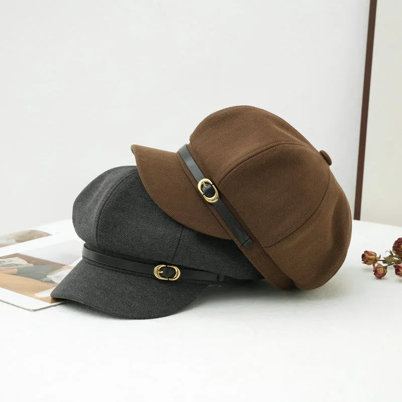 British Style Retro Women's Winter Beret Hat sold by FloralTrip product image thumbnail 3