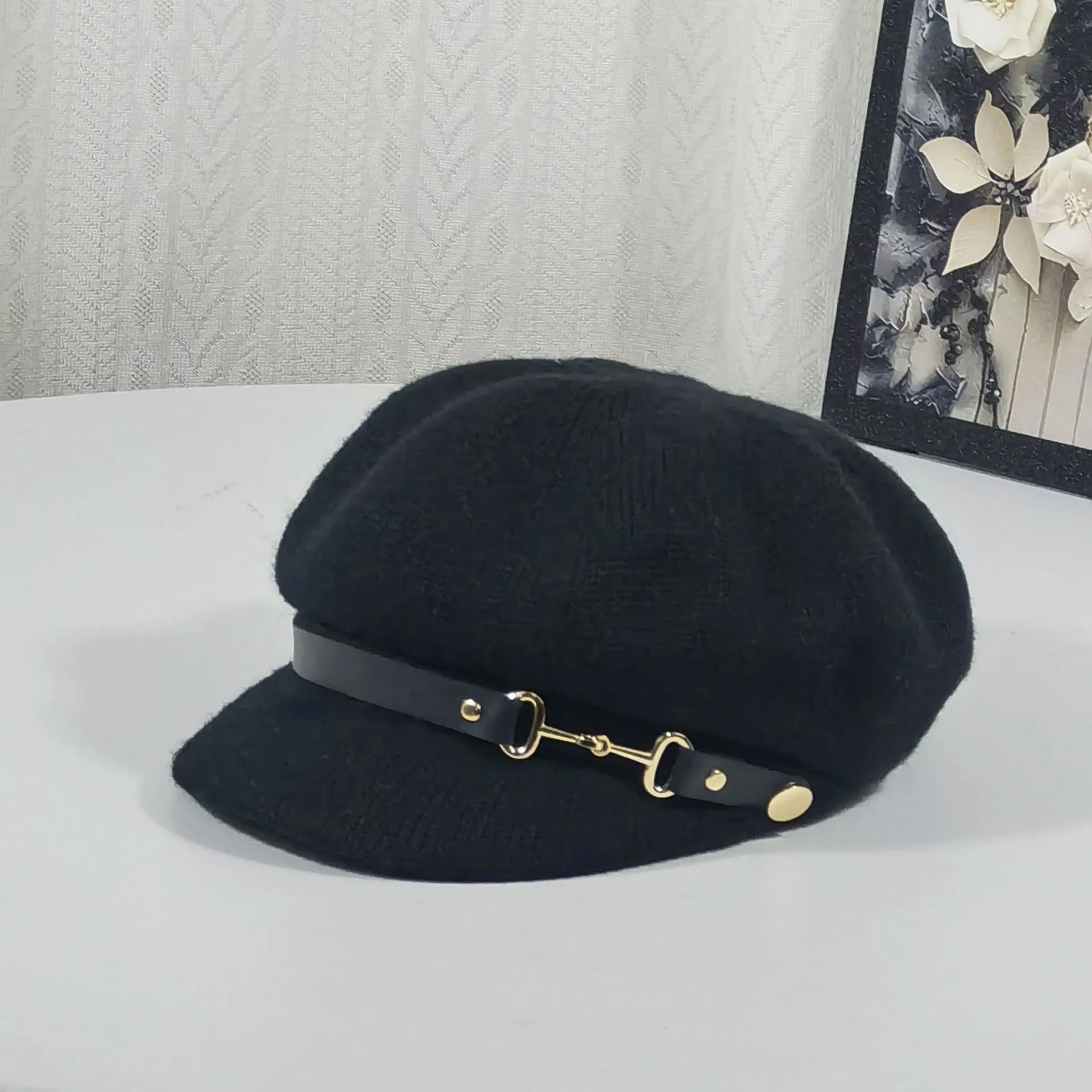 Retro British Style Women's Beret Knitted Hat sold by FloralTrip product image thumbnail 4