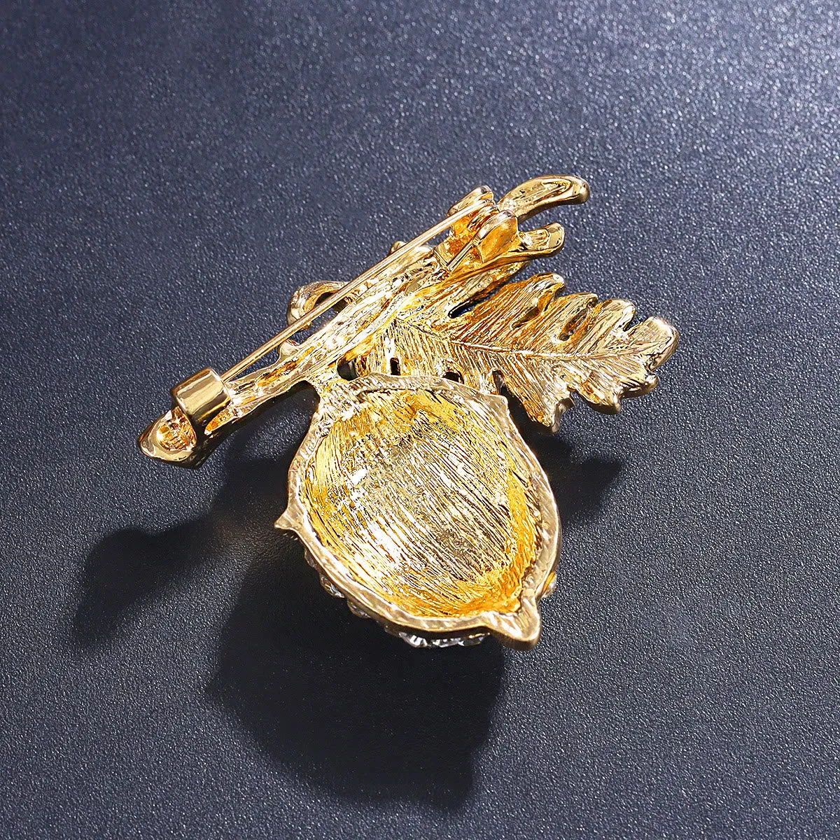 Exquisite Autumn Pinecone Diamond Alloy Brooch sold by FloralTrip product image thumbnail 4