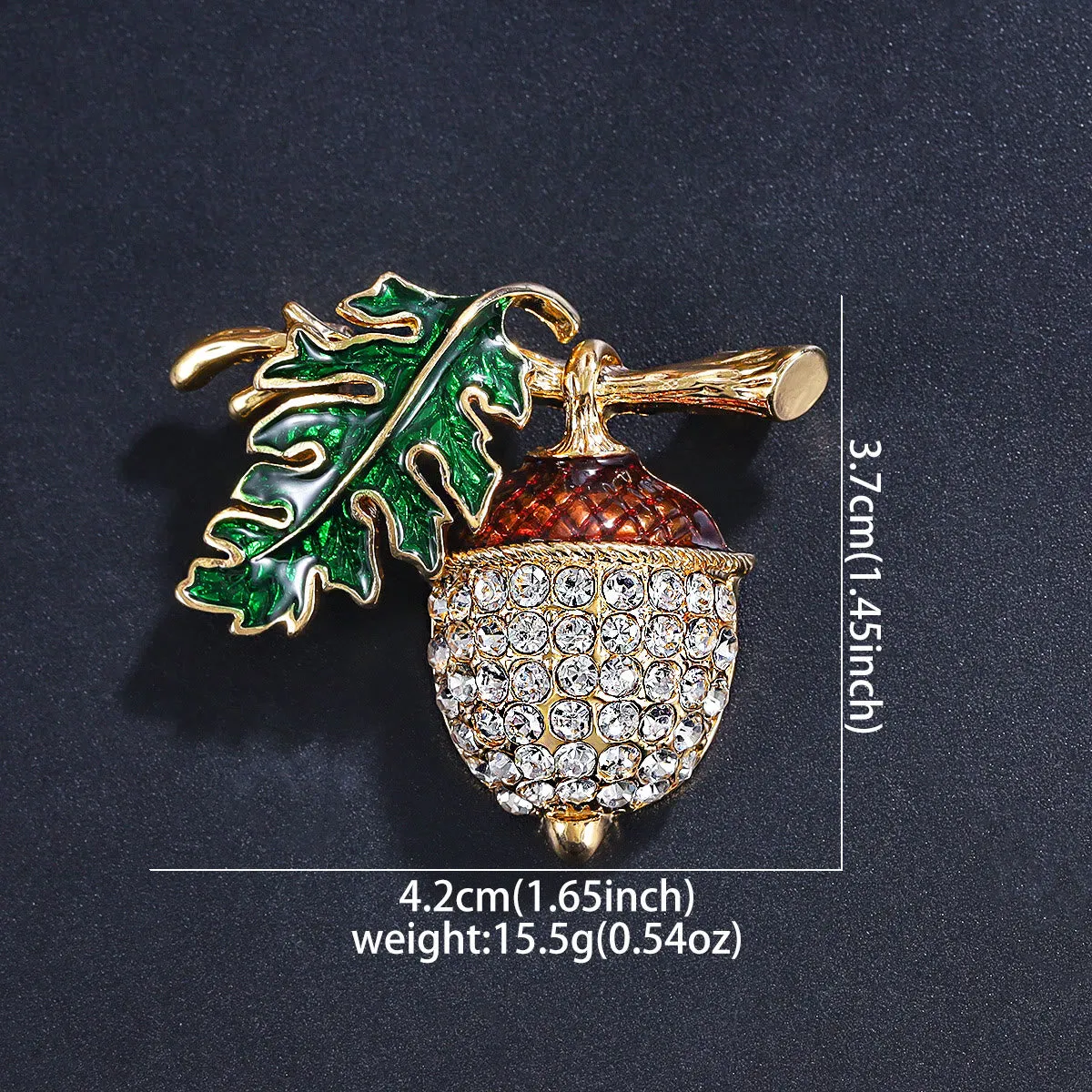 Exquisite Autumn Pinecone Diamond Alloy Brooch sold by FloralTrip product image thumbnail 3