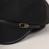 Edge Wrapped Belt Buckle Fashionable Winter Women's Beret Hat sold by FloralTrip