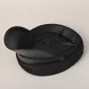 Unisex Winter Fashion PU Brim Flat Top Beret Hat sold by FloralTrip