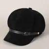 Fashion Solid-Color Winter Women's Beret Hat With Buckle sold by FloralTrip