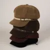 Fashion Solid-Color Winter Women's Beret Hat With Buckle sold by FloralTrip