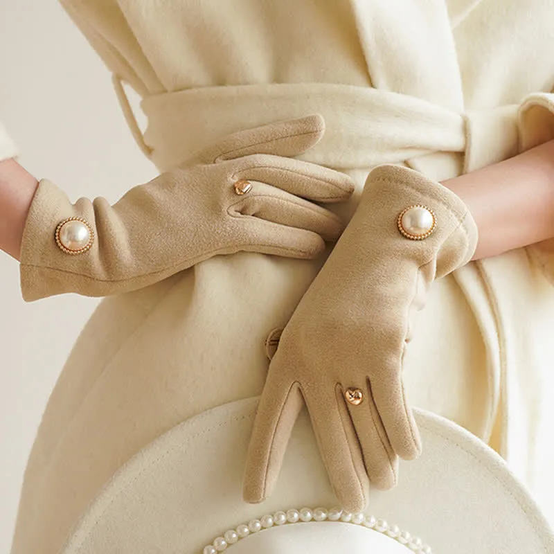 Women's Elegant Fuax Pearls Heart Design Gloves sold by FloralTrip
