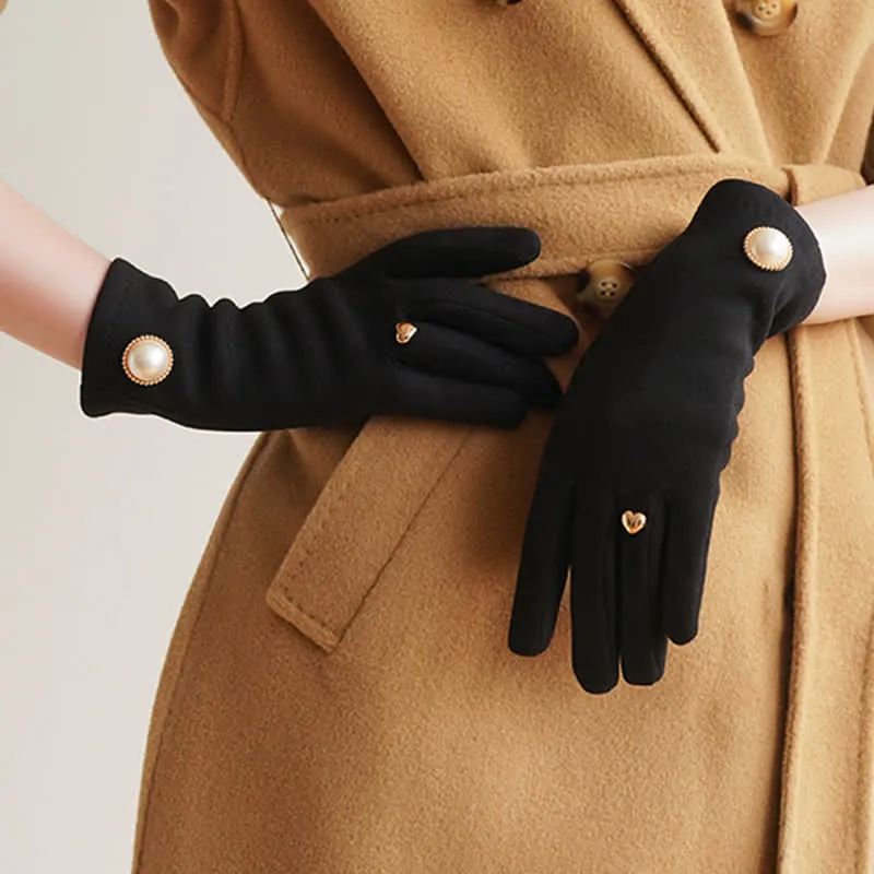 Women's Elegant Fuax Pearls Heart Design Gloves sold by FloralTrip product image thumbnail 5