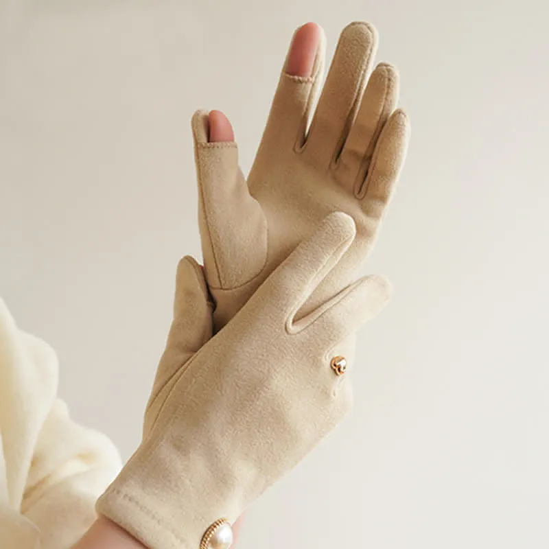 Women's Elegant Fuax Pearls Heart Design Gloves sold by FloralTrip product image thumbnail 3