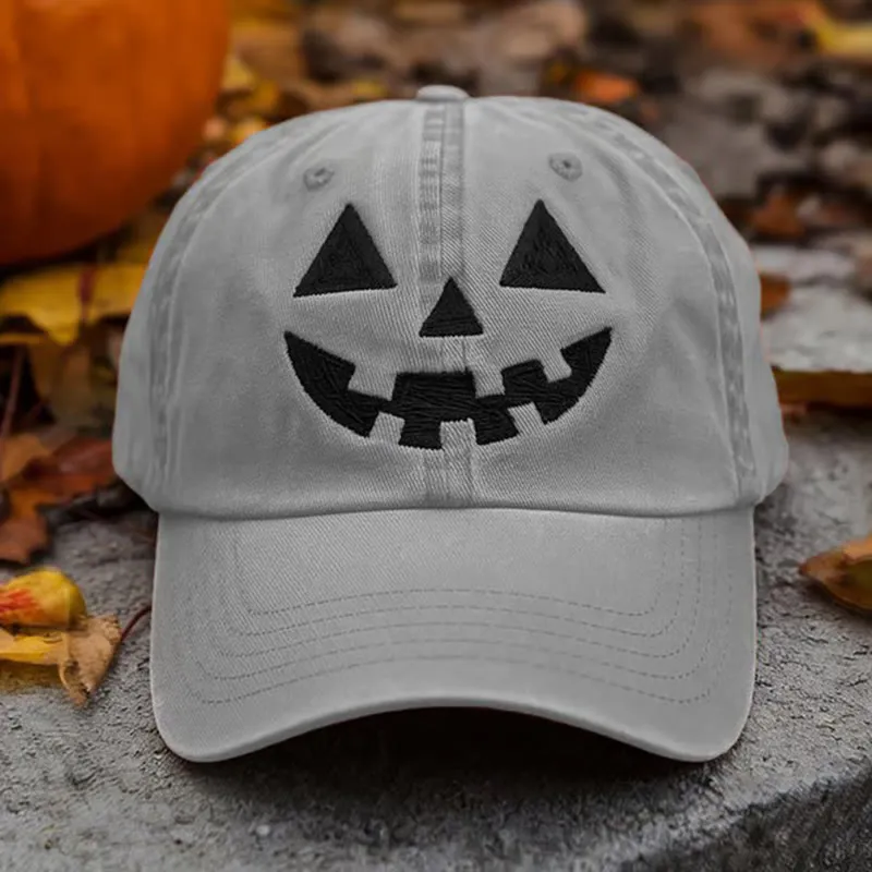 Halloween Funny Pumpkin Face Printed Baseball Cap Hat sold by FloralTrip product image thumbnail 4