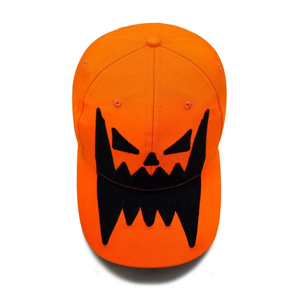 Halloween Quirky Big Mouth Printed Pumpkin Hat Baseball Cap sold by FloralTrip product image thumbnail 2