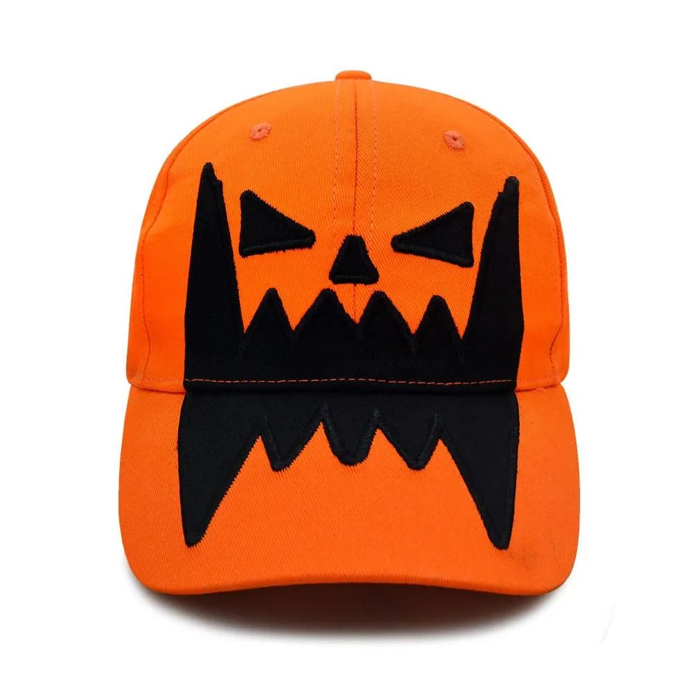 Halloween Quirky Big Mouth Printed Pumpkin Hat Baseball Cap sold by FloralTrip product image thumbnail 3