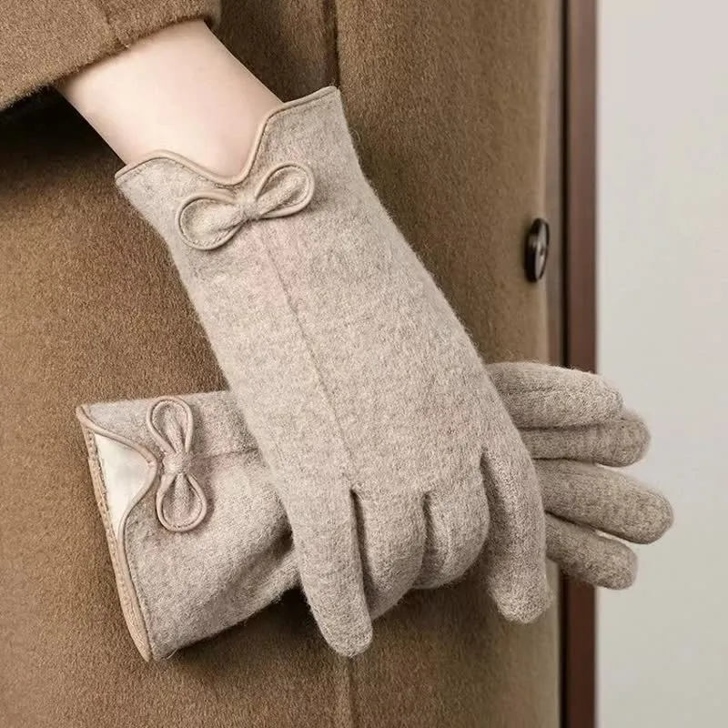 Women's Sweet Little Bow Knot Heart Design Gloves sold by FloralTrip