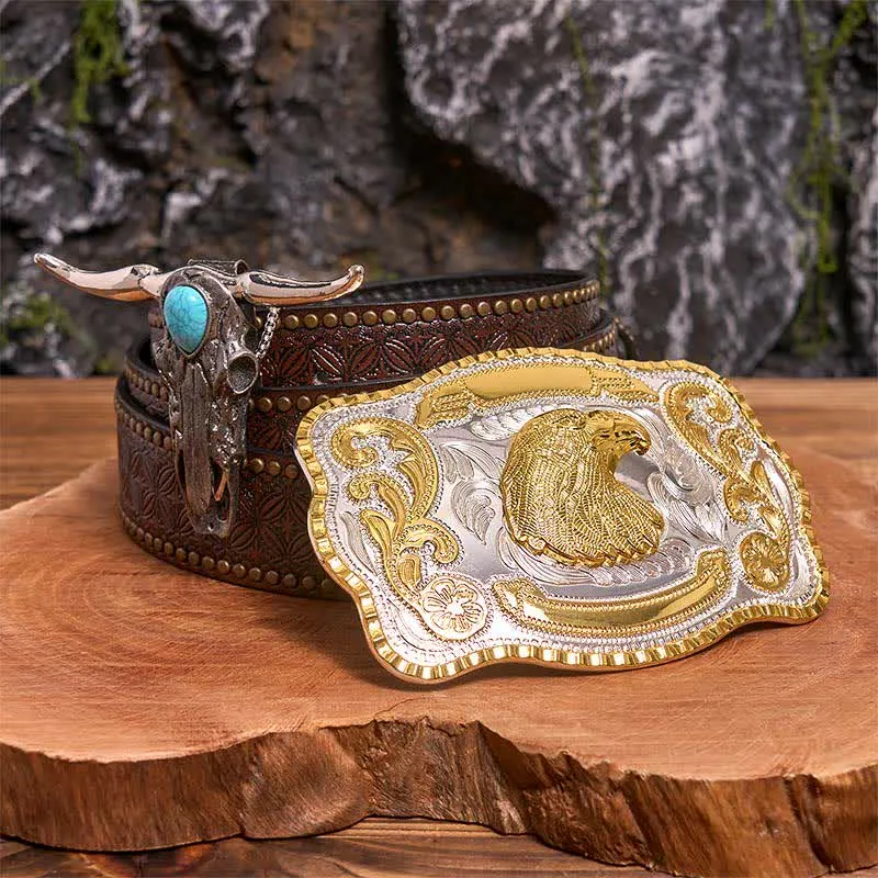 Eagle Head DIY Belt Buckle Turquoise Longhorn Bull Pendant Bundle Set sold by FloralTrip product image thumbnail 5