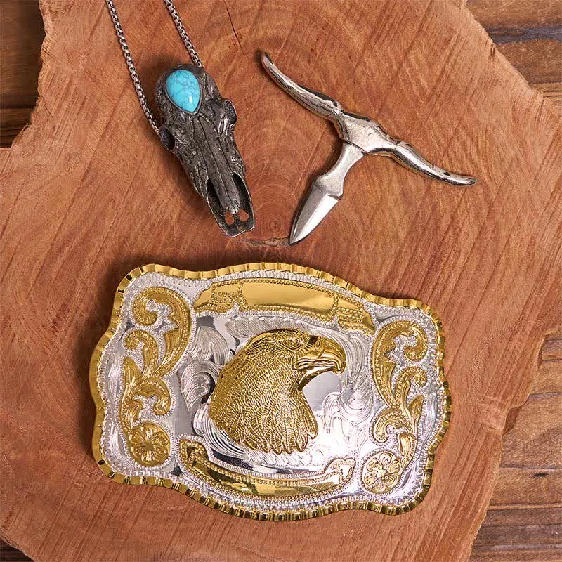 Eagle Head DIY Belt Buckle Turquoise Longhorn Bull Pendant Bundle Set sold by FloralTrip product image thumbnail 3