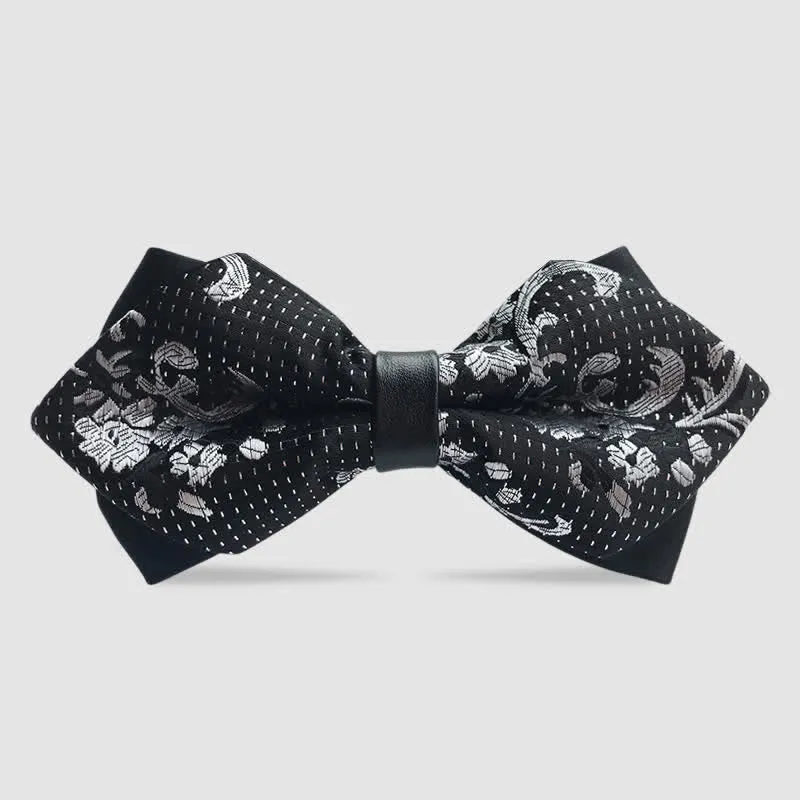 Men's Flower Paisley Double-layer Pointed Bow Tie sold by FloralTrip product image thumbnail 4