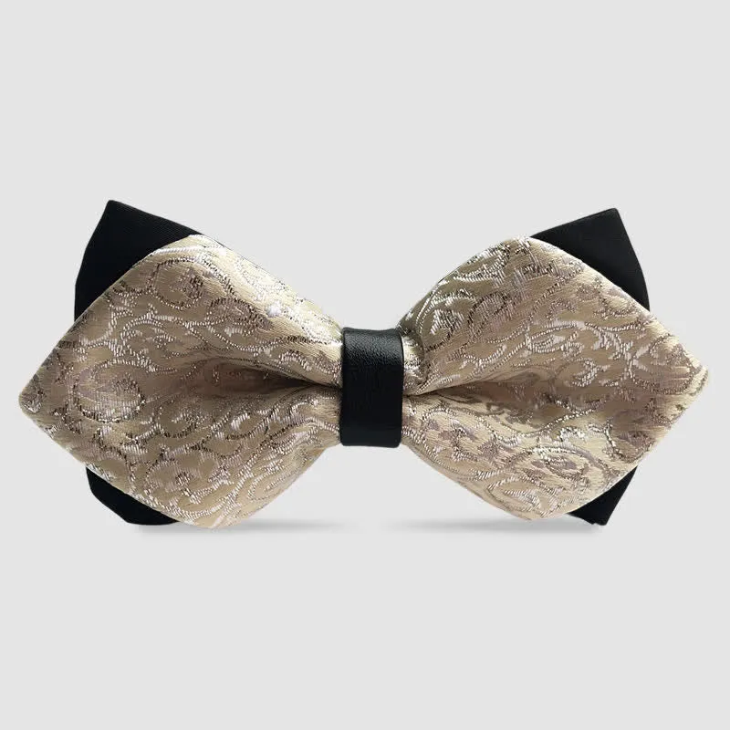 Men's Flower Paisley Double-layer Pointed Bow Tie sold by FloralTrip product image thumbnail 5
