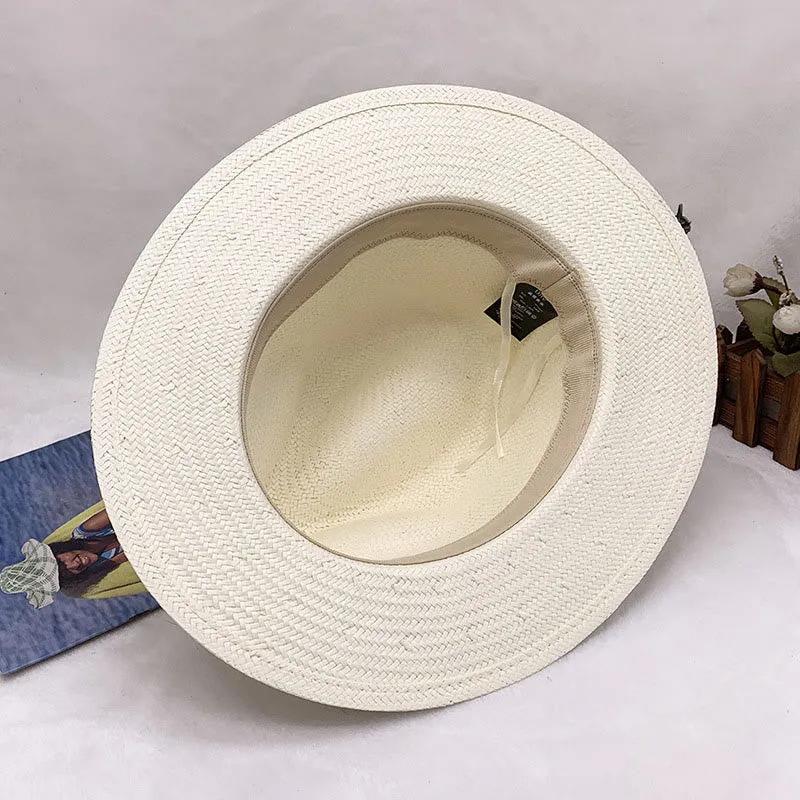 Hand Woven Solid Color With Strap Men's Cowboy Hat sold by FloralTrip product image thumbnail 4