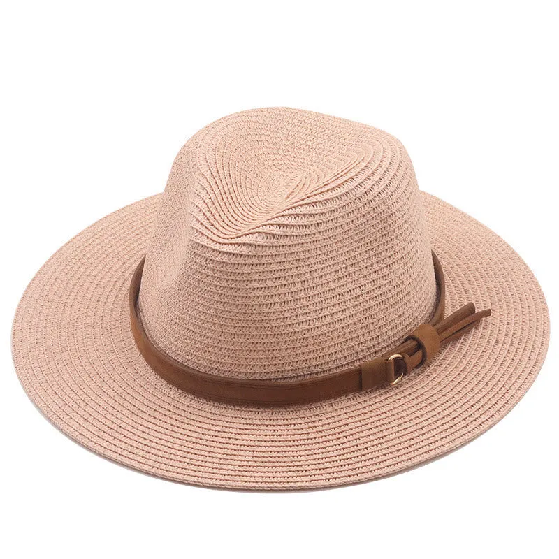 Outdoor Sunshade Knitted Men's Cowboy Hat With Brown Belt sold by FloralTrip product image thumbnail 3