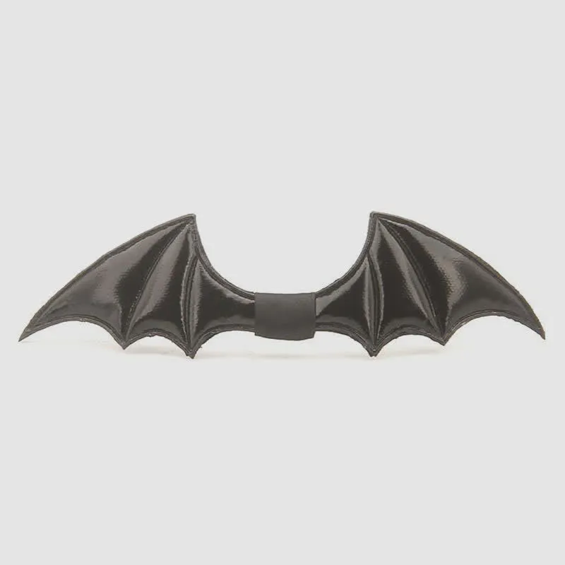Halloween Party Costume Black Bat Wing Leather Bow Tie sold by FloralTrip