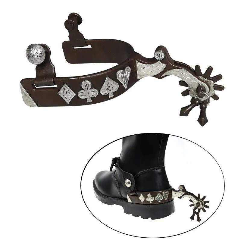 Halloween Carved Heart-shaped Square Cowboy Spurs With Pendant sold by FloralTrip