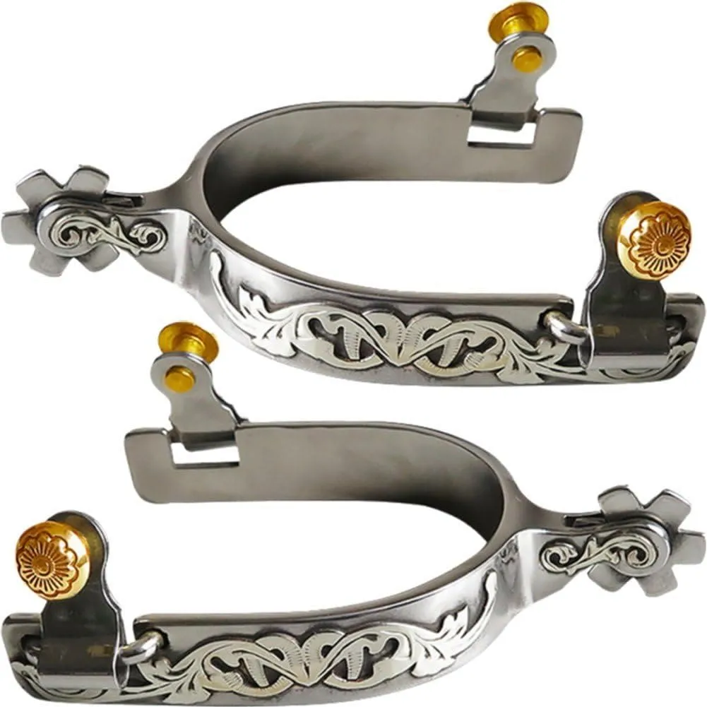 Halloween Silver Hand Carved With Gear Cowboy Spurs sold by FloralTrip product image thumbnail 3