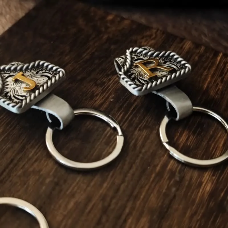 FREE Today: Western Cowboy Style Retro Letter Metal Keychain sold by FloralTrip product image thumbnail 4