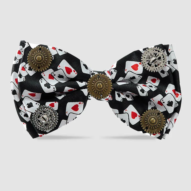 Retro Costume Theme Party Punk Poker Gears Bow Tie sold by FloralTrip product image thumbnail 3