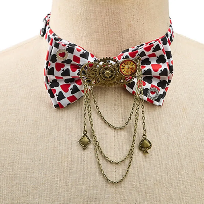 Retro Costume Theme Party Punk Poker Gears Bow Tie sold by FloralTrip product image thumbnail 2