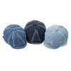 Denim Striped Newsboy Cap Octagonal Beret Hat sold by FloralTrip