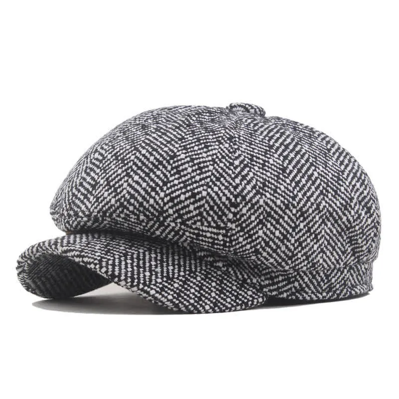 Stylish Twill Pattern Cotton Octagonal Beret Hat sold by FloralTrip