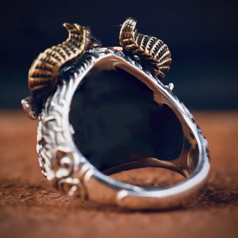 Men's Domineering Bull Turquoise Eyes Adjustable Ring sold by FloralTrip product image thumbnail 5